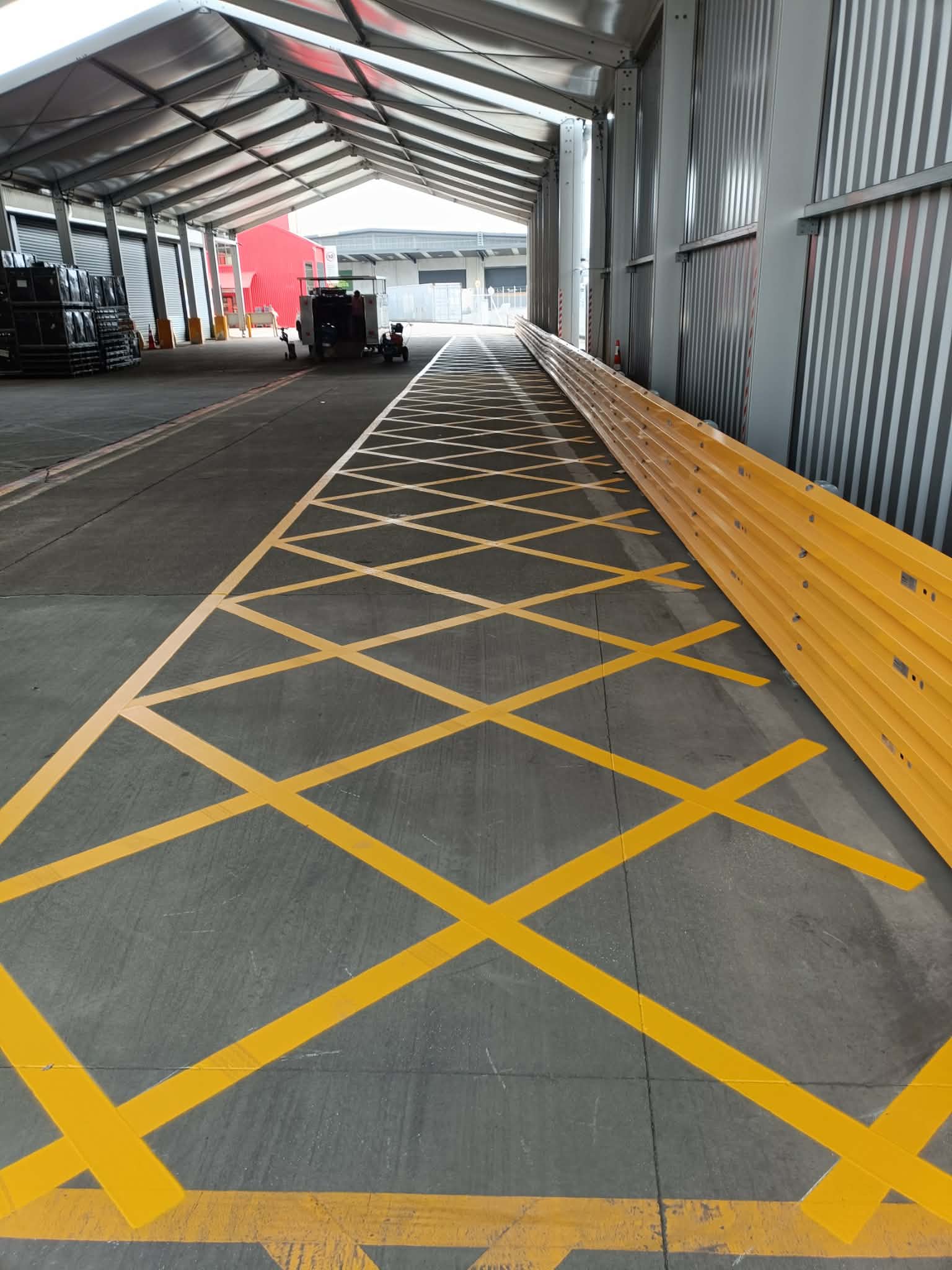 Line marking work 22