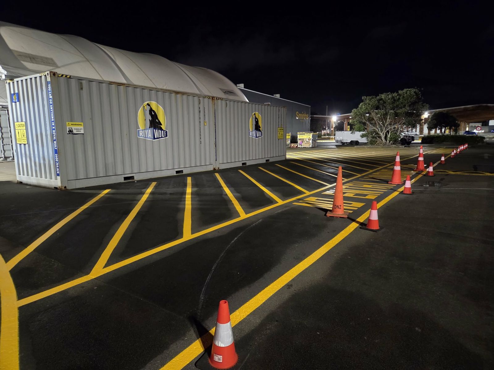 Line marking work 56