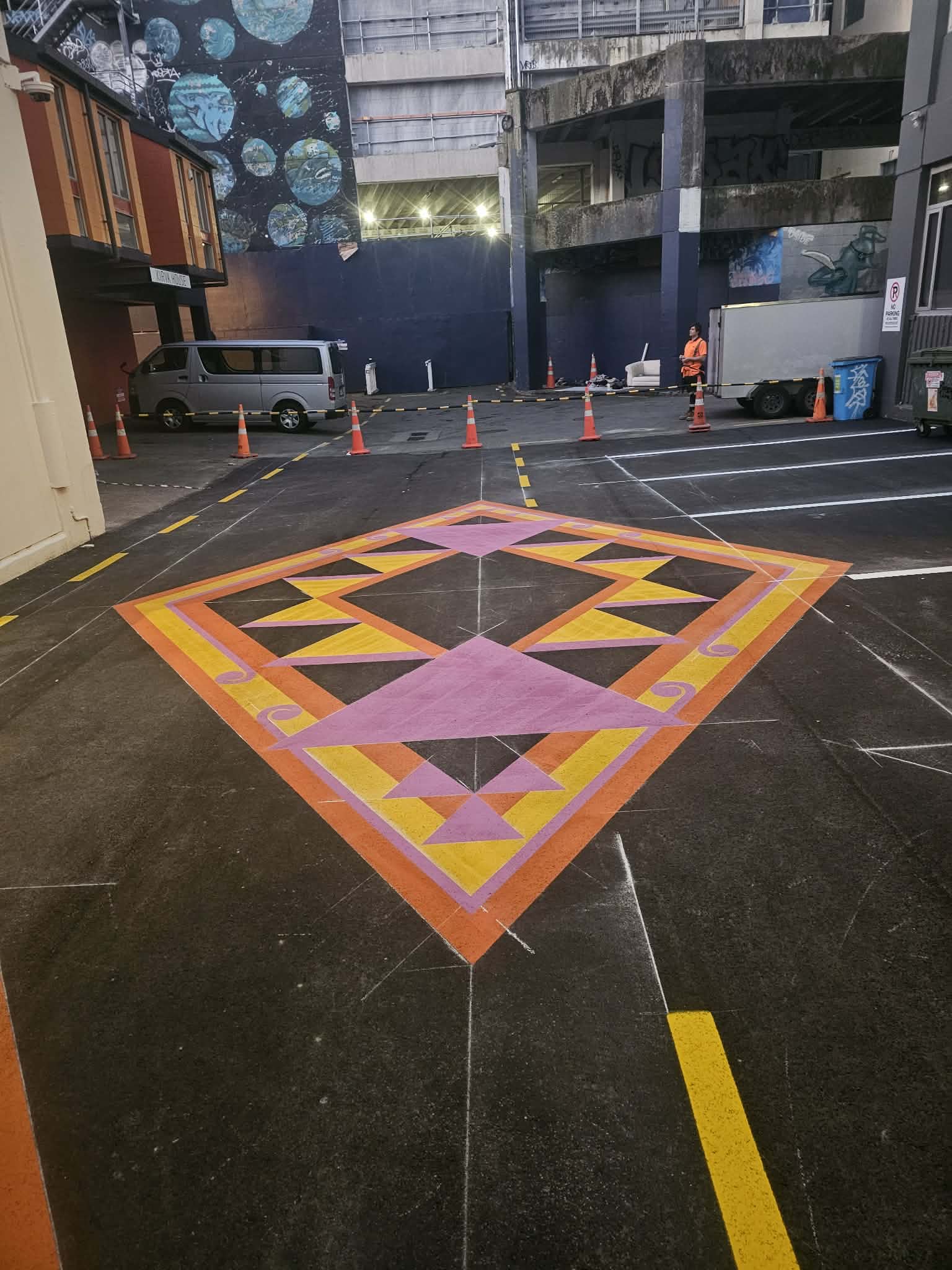 Line marking work 13