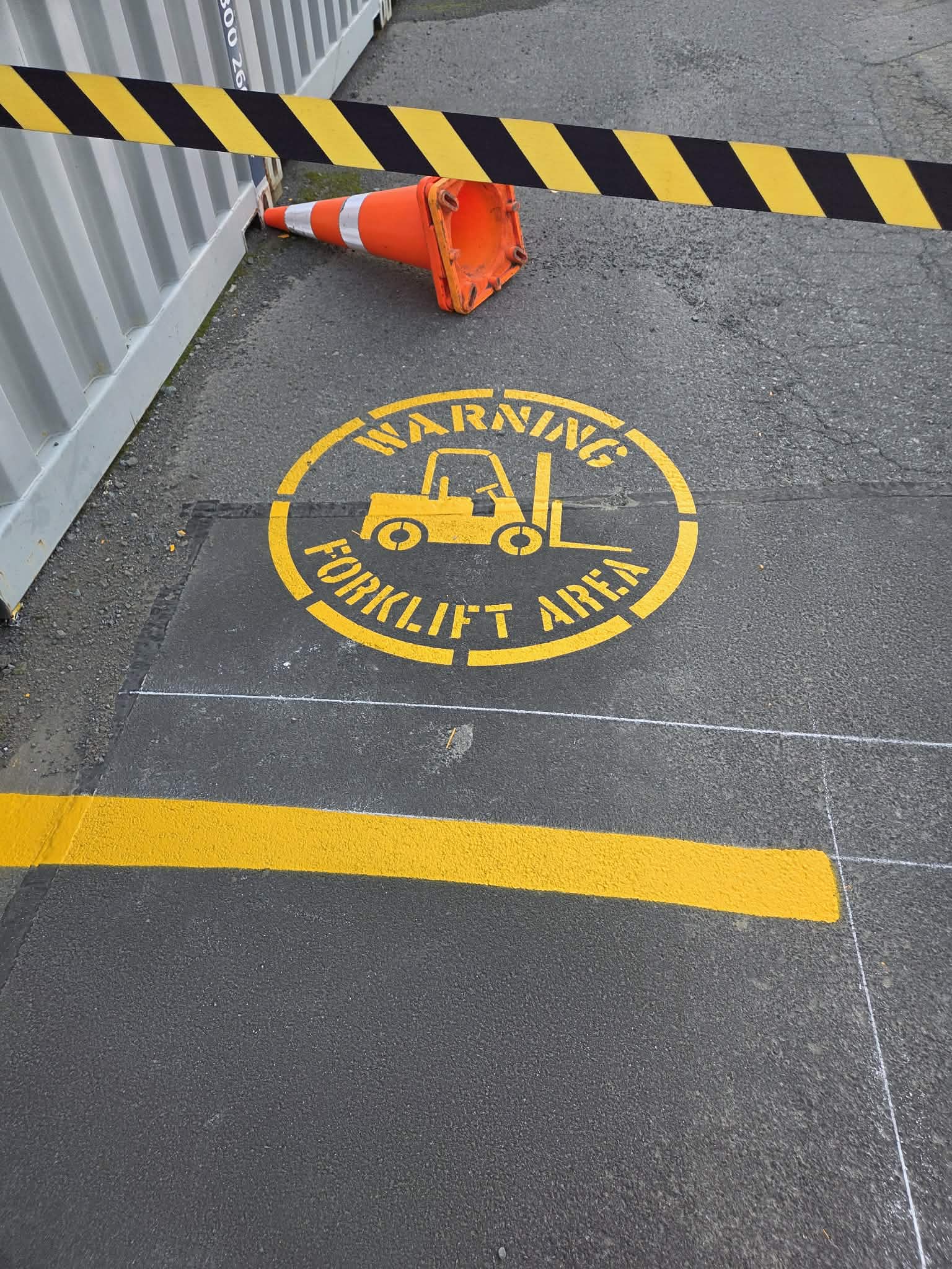 Line marking work 35